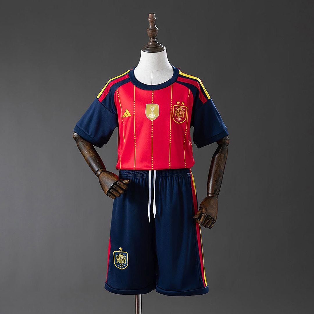 Spain 2026 Home 2-Star Champion Edition Kids Kit