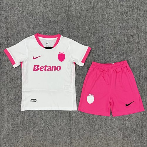 Sporting Lisbon 2025/26 October Pink Kids Kit Size: 16-28