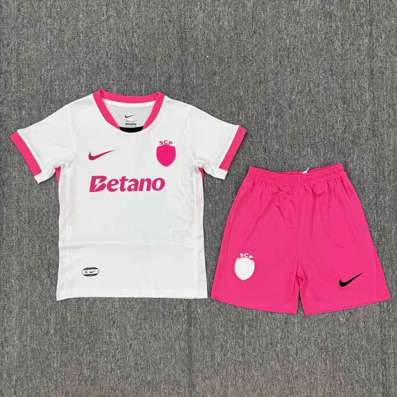 Sporting Lisbon 2025/26 October Pink Kids Kit Size: 16-28