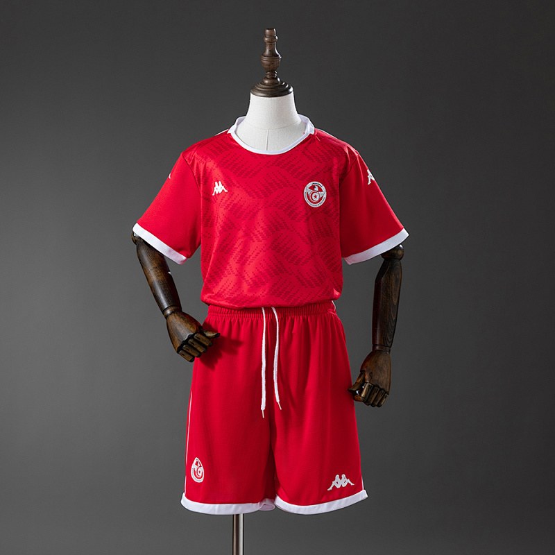 Tunisia 2026 Home Kids Kit Jersey Size 16-28
