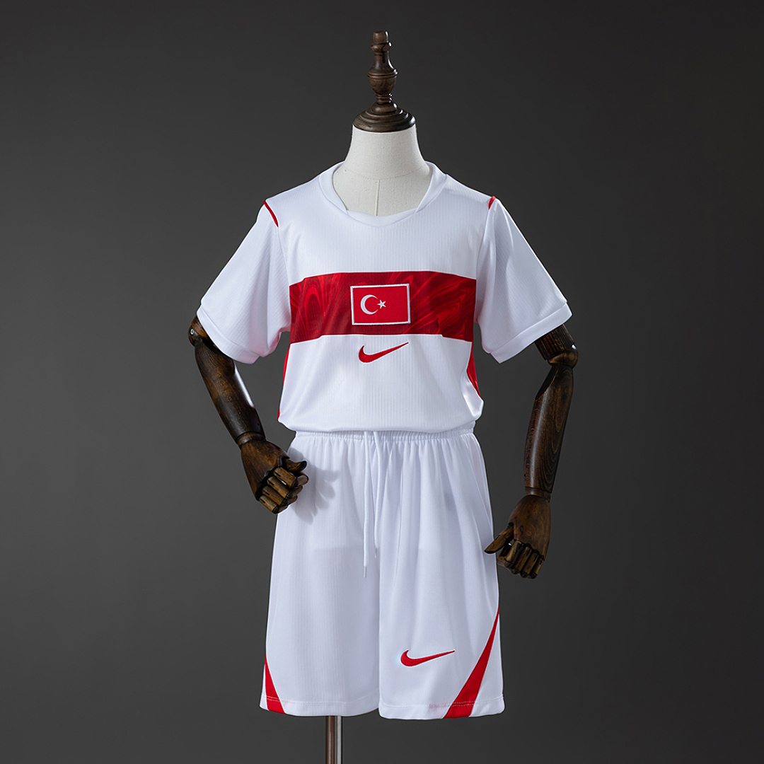 Turkiye 2026 Home Kids Kit Jersey Size 16-28