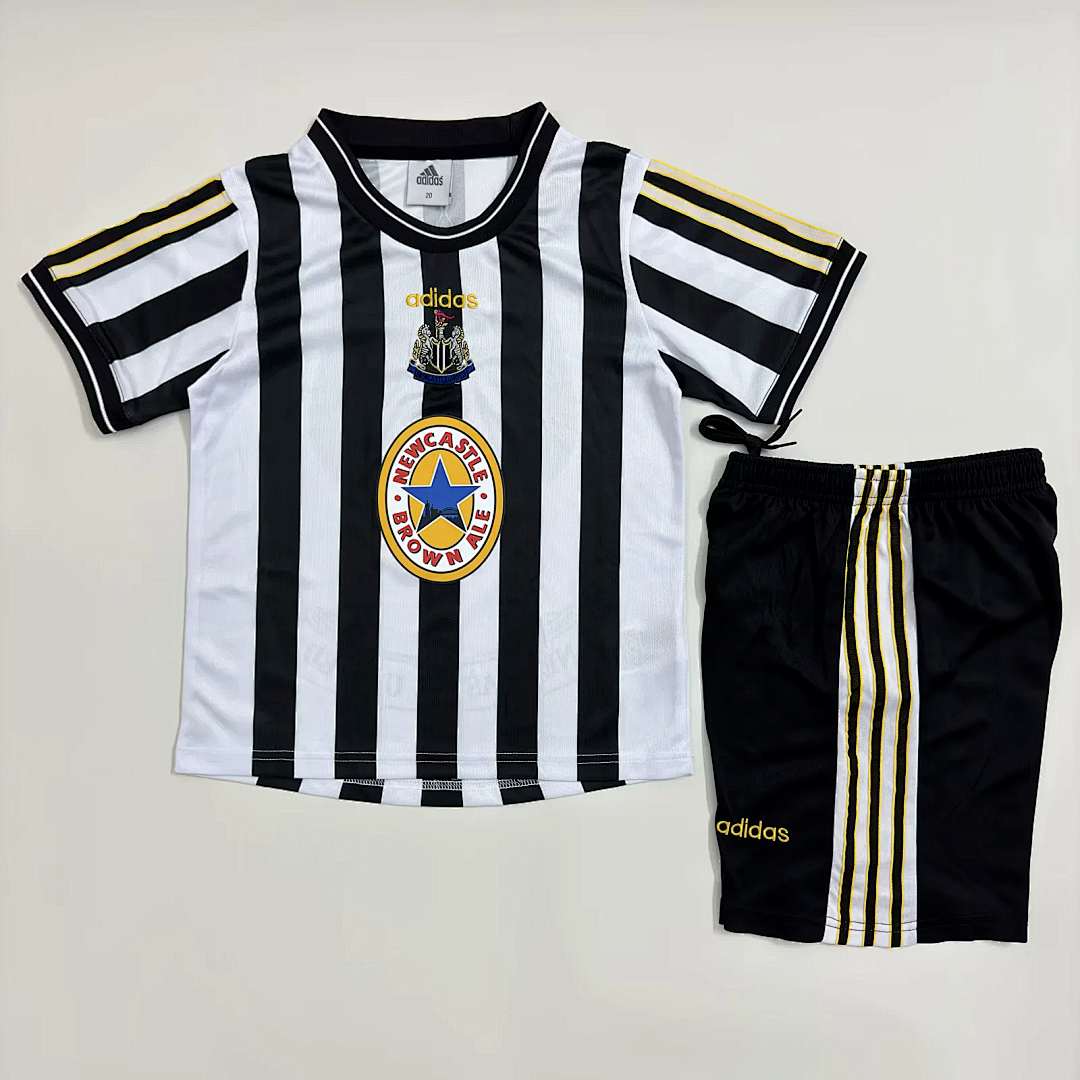 kids kit Retro 1997-99 Newcastle United home soccer jersey size 16-28
