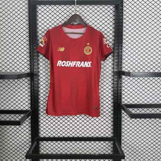 25-26 Toluca Home Woman Soccer Jersery
