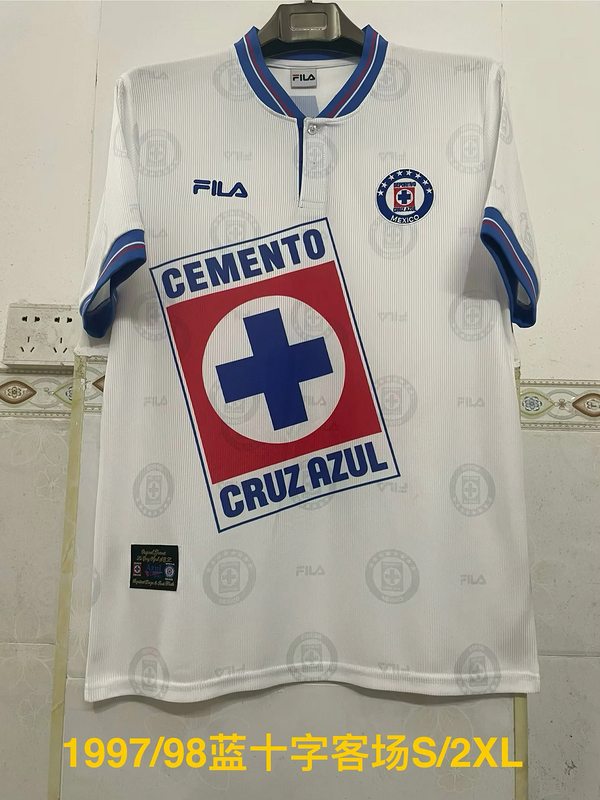 99-00 Cruz Azul away Retro soccer jersey size S-2XL