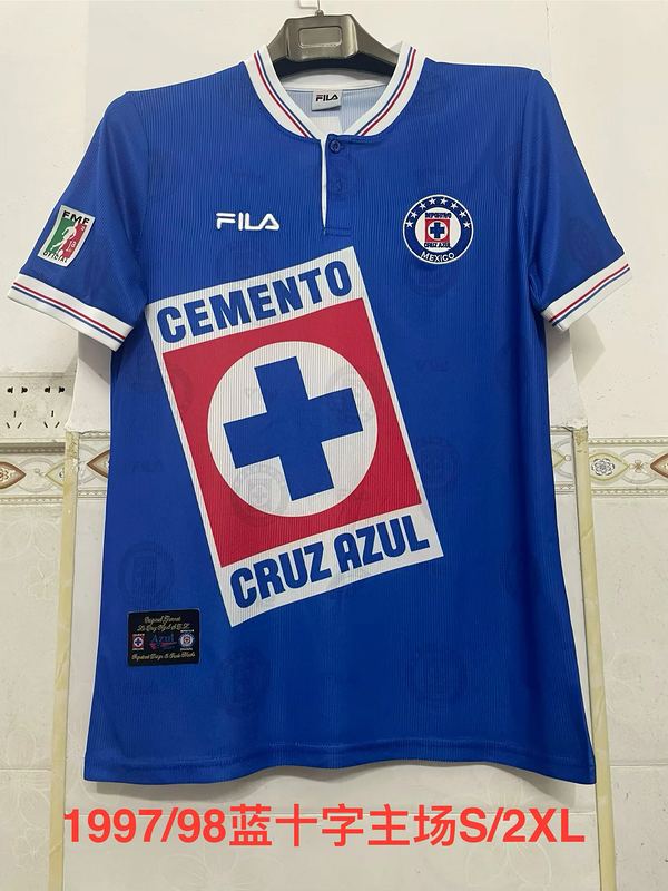 99-00 Cruz Azul home Retro soccer jersey size S-2XL