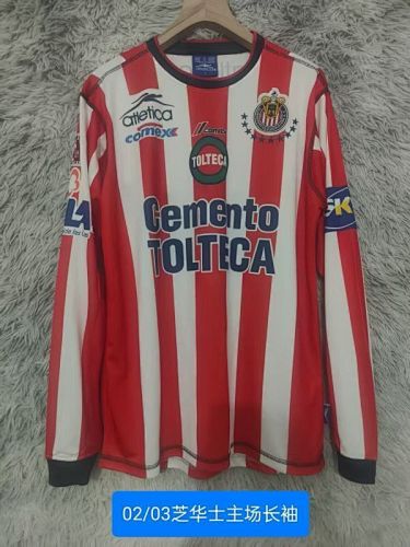 Retro Chivas 2002/03 Home long sleeve Soccer jersey