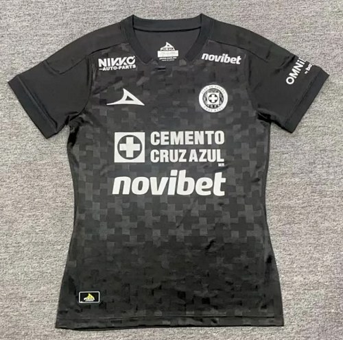 Woman 2025-26 Cruz Azul third black soccer jersey size S-2XL