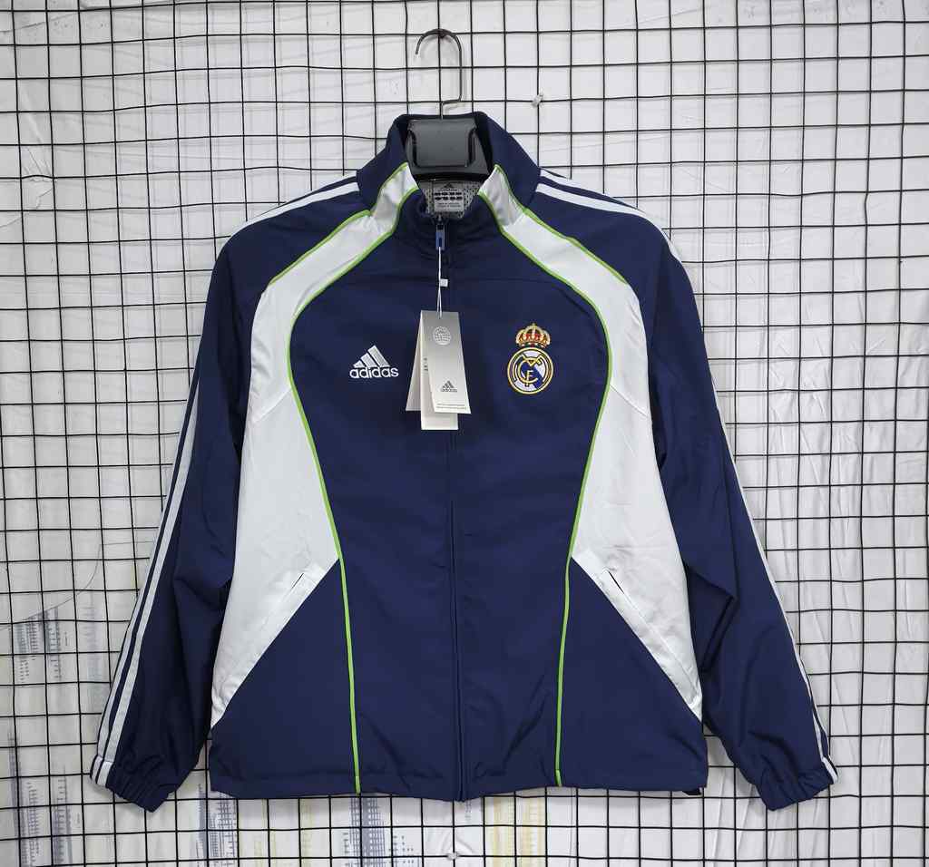 10/11 Real Madrid Blue Retro Windbreaker