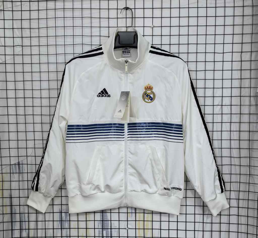 12/13 Real Madrid white Retro Windbreaker