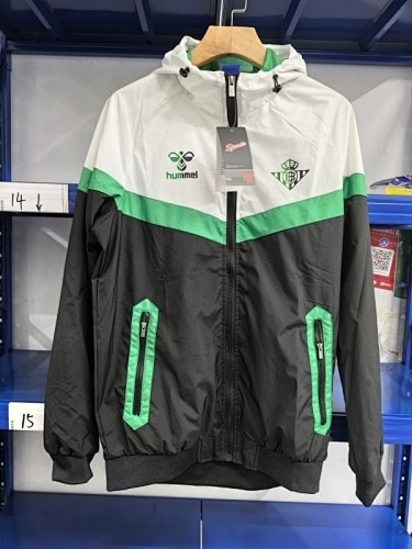 2025-26 Real Betis White and Black windbreaker
