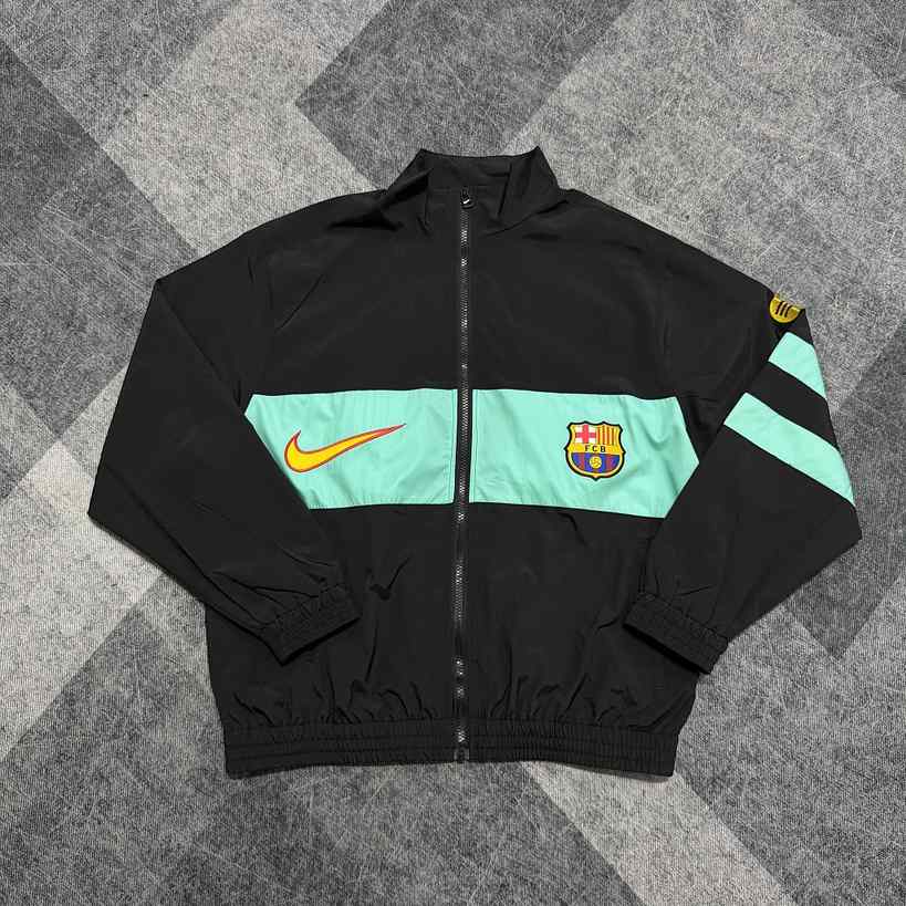 2026/27 Barcelona Retro Model Black Blue Windbreaker S-2XL