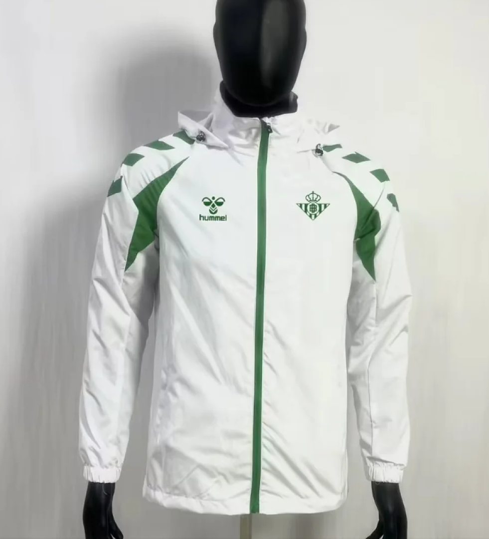 2026/27 Real Betis White Windbreaker S-2XL
