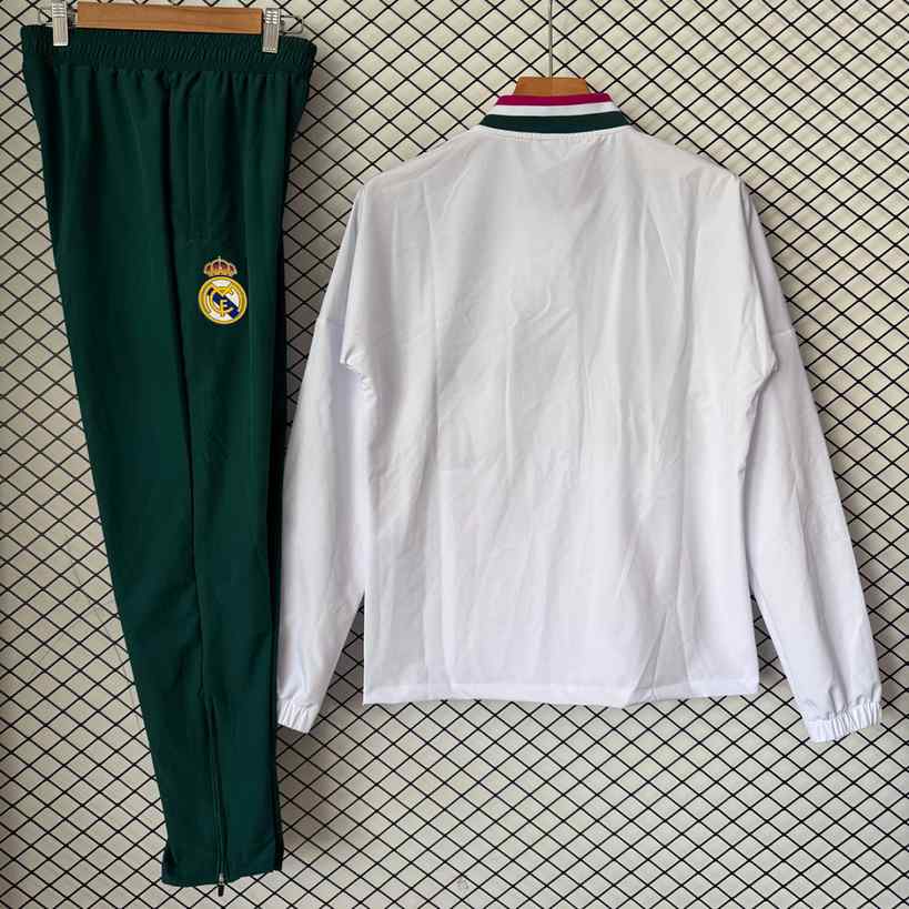 2026/27 Real Madrid Retro Model White Windbreaker Suit S-2XL