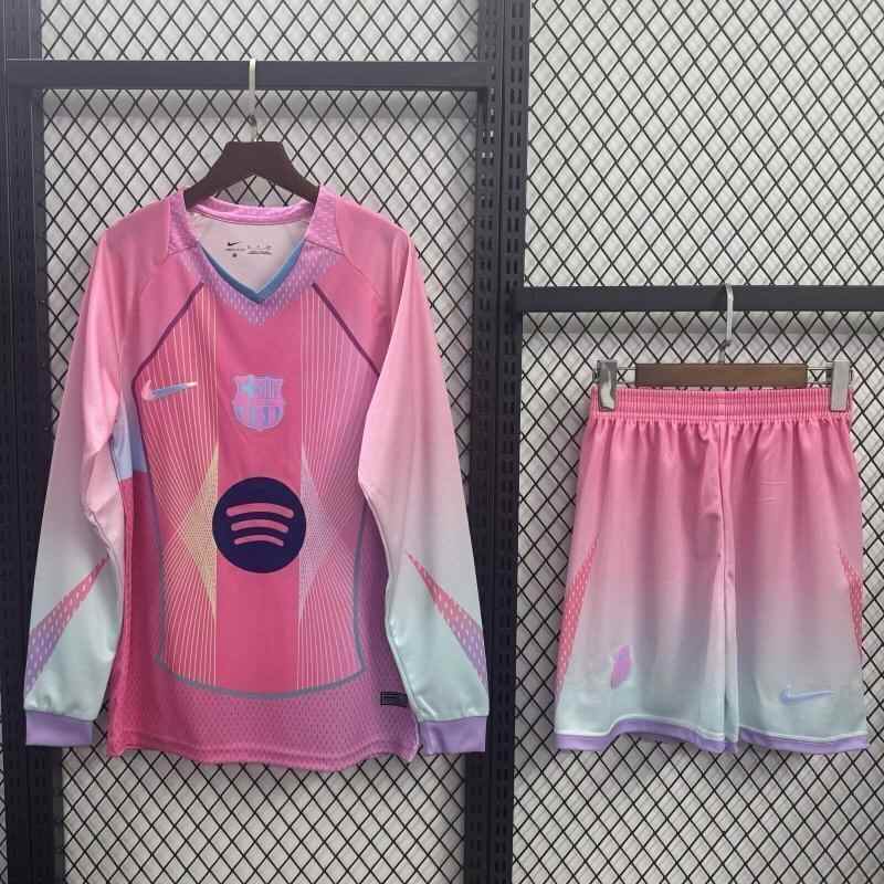 Barcelona 2025/26 Pink Long Sleeve Special edition Uniform