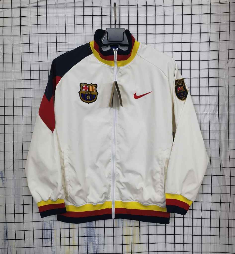 Barcelona White Windbreaker