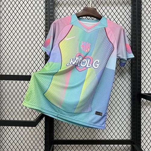 Mens Barcelona 2025/26 Blue and Pink Karol G Jersey