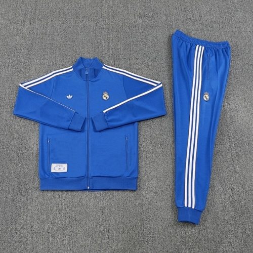 Real Madrid 2025/26 Blue long sleeve Jacket suit S-XXL