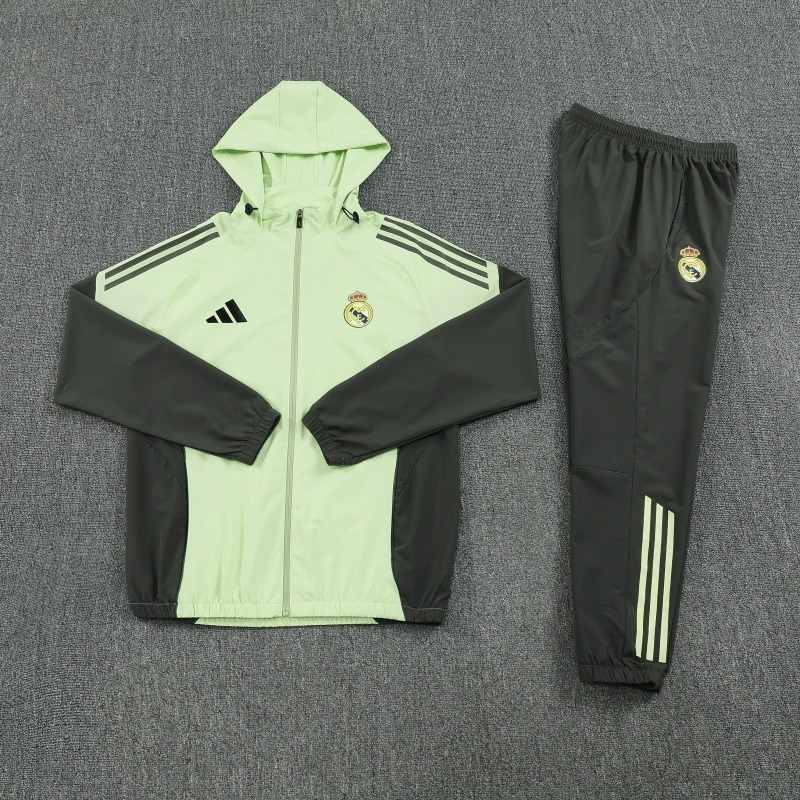 Real Madrid 2025/26 Light Yellow Windbreaker suit S-2XL