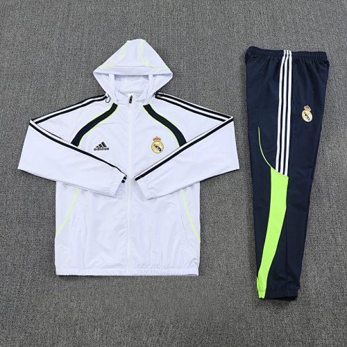 Real Madrid 2025/26 White Windbreaker suit S-2XL