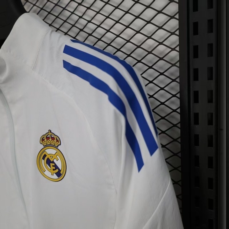 Real Madrid 2025/26 White Windbreaker