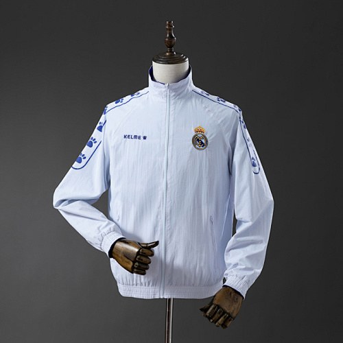 Real Madrid 2025/26 White and Purple Reversible Windbreaker