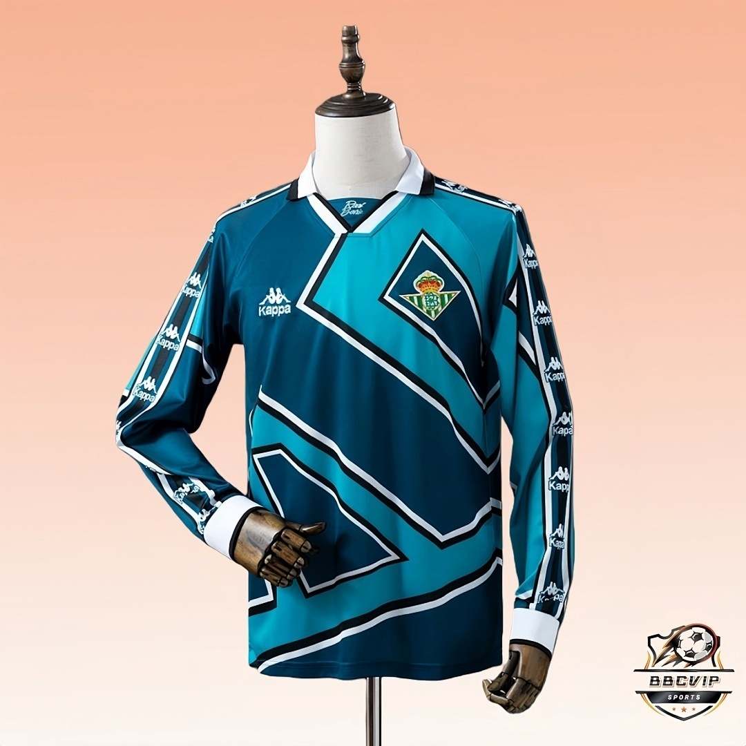 Retro 95/97 Real Betis away Long Sleeve Jersey S-XXL