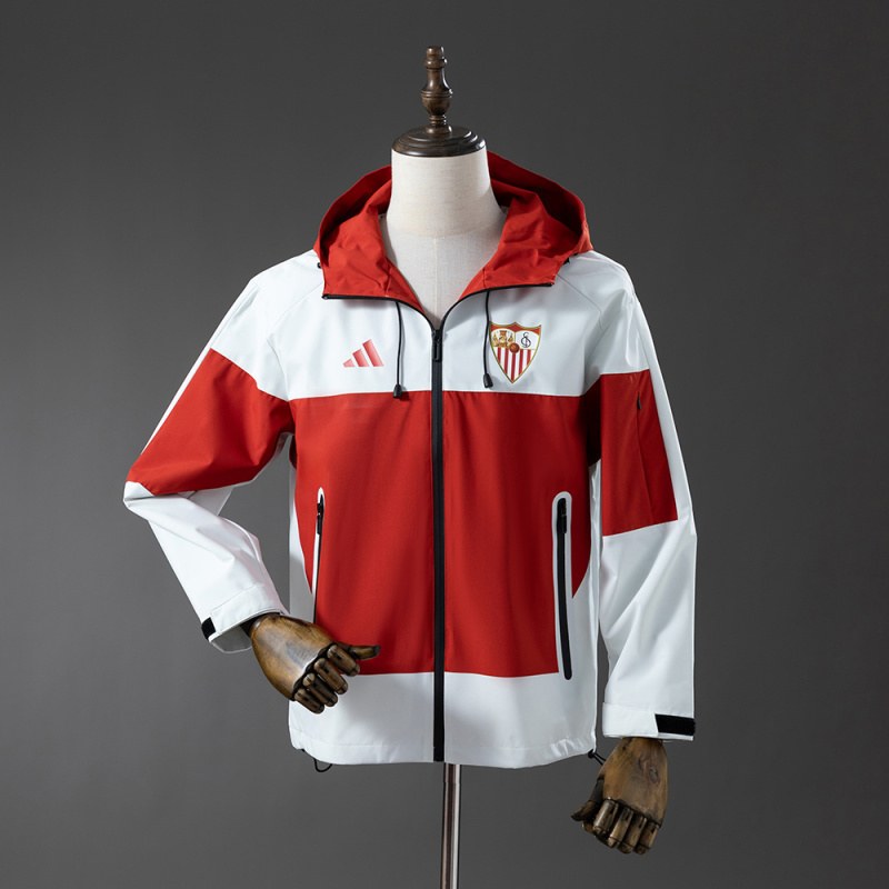 Sevilla 2025/26 White And Red windbreaker (95)