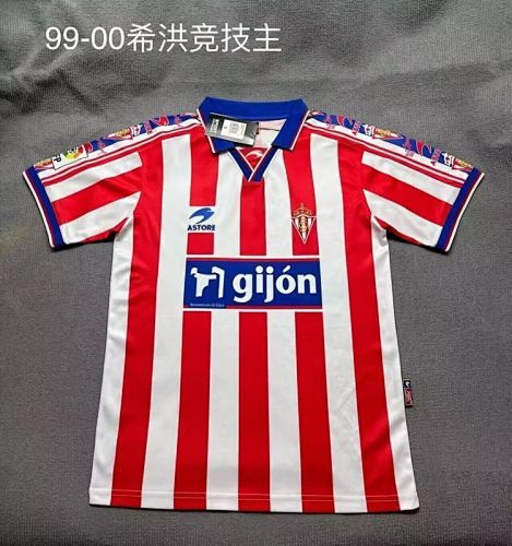 Sporting de Gijon 1999/00 home Retro soccer jerseys