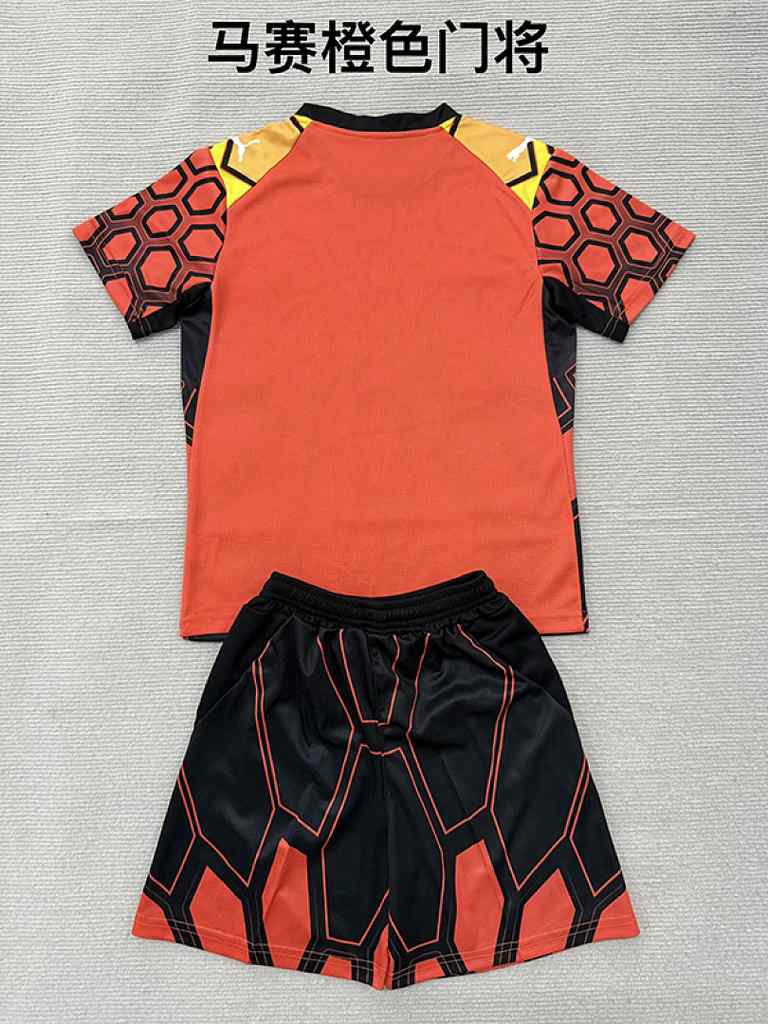 2026/27 Olympique Marseille Orange Goalkeeper Kids Kit