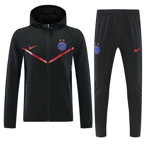 2026/27 PSG Black Windbreaker Suit S-2XL