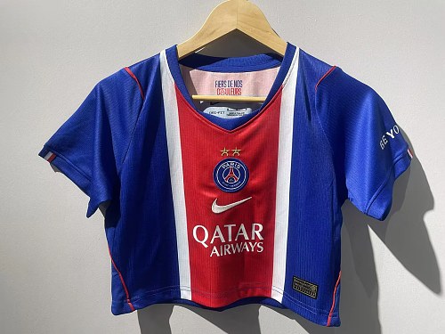 2026/27 PSG Home Women's Crop Top Soccer Jersey Size S-2XL