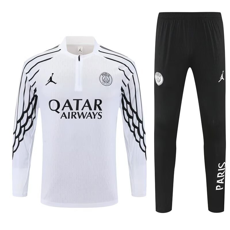 25-26 PSG White Half Zipper tracksuit