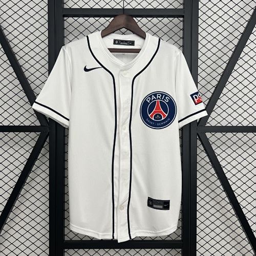 25-26 PSG white baseball jersey