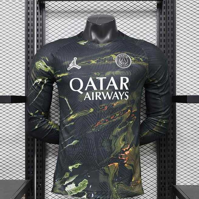 25-26 Player PSG Fifth Away Long Sleeve Kit S-3XL Cheap Football Jersey Wholesale Yupoo