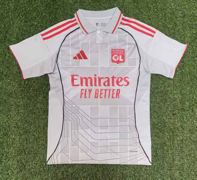 Lyon 2025/26 Third Away soccer jersey size S-4XL