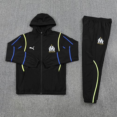 Marseille 2025/26 Black Windbreaker suit S-2XL