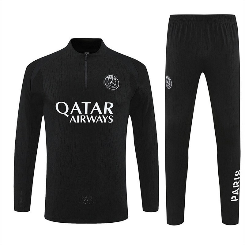 PSG 2025/26 Black Half zipper Training Suit S-2XL