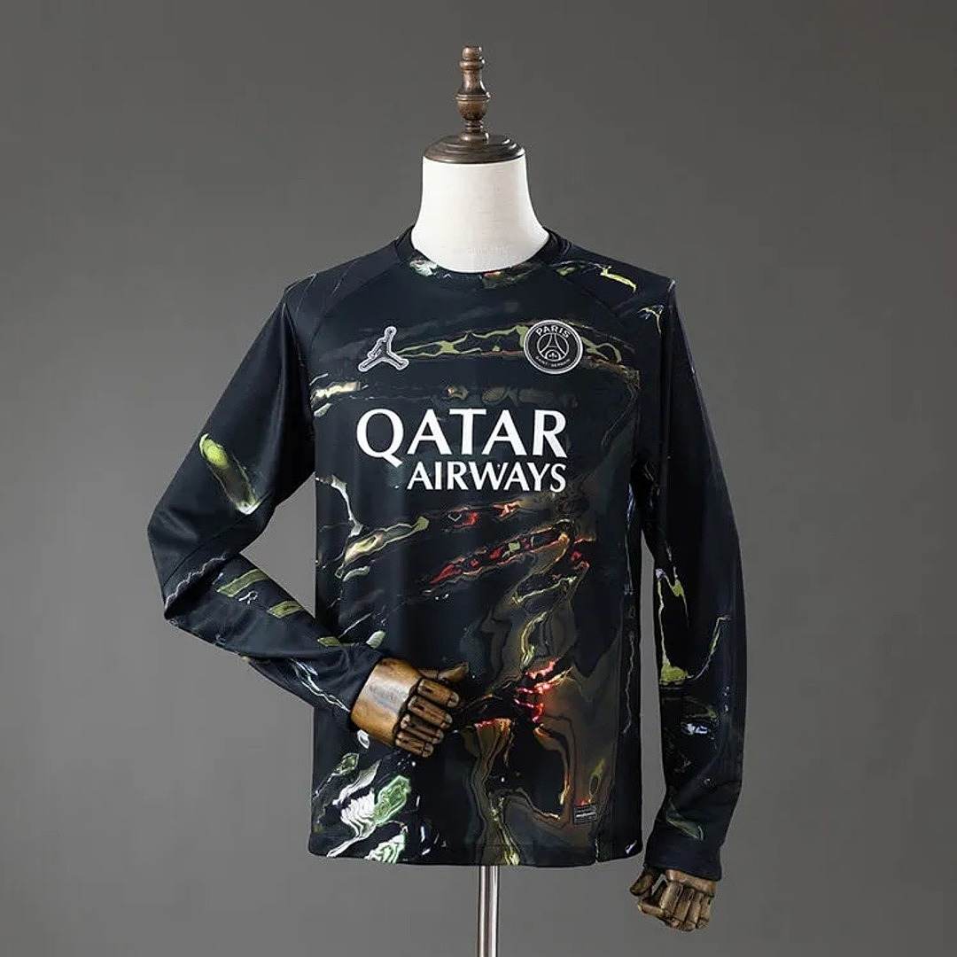 PSG 2025/26 Black Special Edition Long Sleeve jersey S-XXL