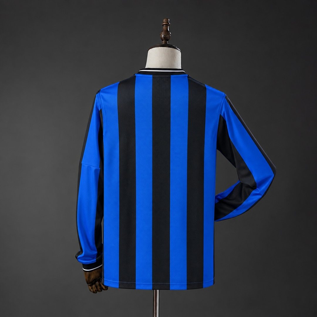 2009/10 Inter Milan Home Retro Long Sleeve Soccer Jersey S-XXL