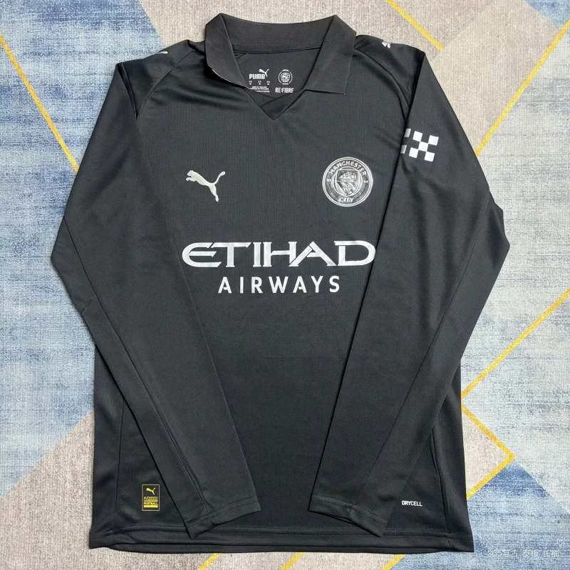 25-26 MCI Away Black Long Sleeve jersey