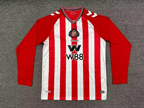 25-26 Sunderland home long sleeves soccer jersey