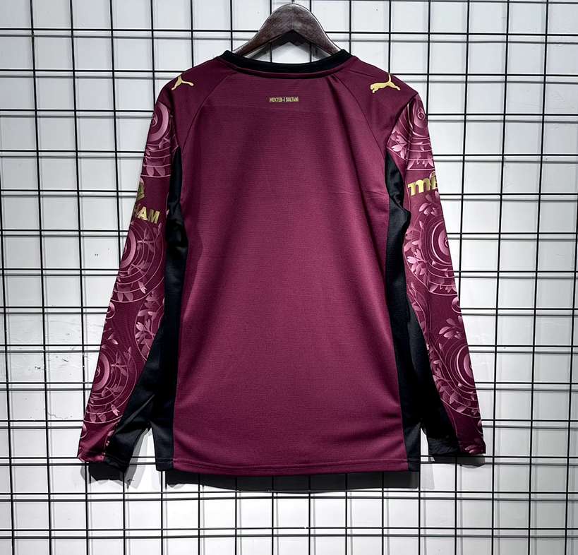Galatasaray 2025/26 third with sponsor long sleeves soccer jersey size S-2XL