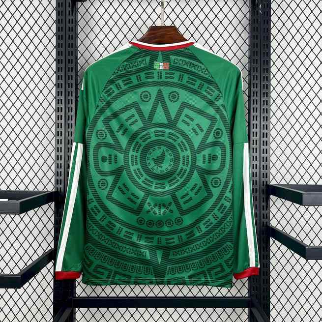 Mens Mexico 2026 World Cup Home Long Sleeve Jersey