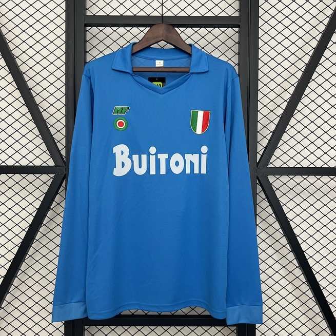 Retro 1987-88 Long Sleeve Napoli Home S-XXL