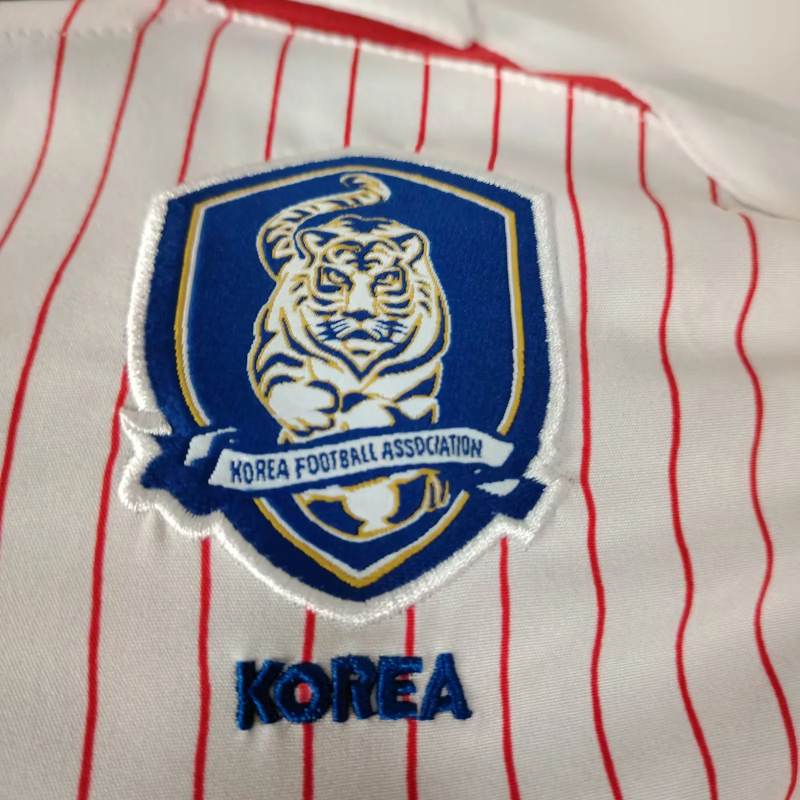 Retro 2002 Korea away white long sleeves soccer jersey
