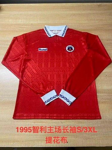 Retro Chile 1995 Home Long Sleeve soccer jerseys