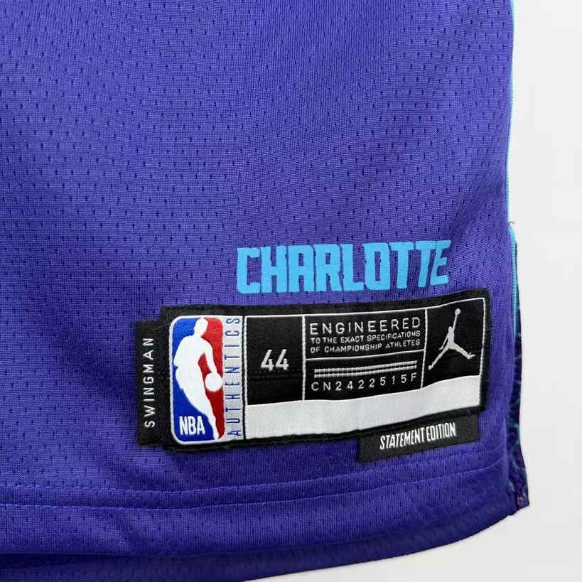2026 Charlotte Hornets Purple No. 1 BALL NBA Basketball Jersey