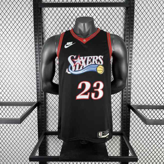 2026 Philadelphia 76ers Retro Black NBA Jersey No. 23 JAMES