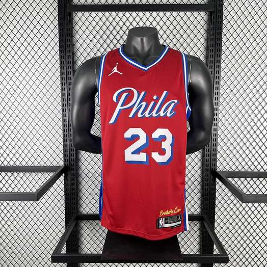 2026 Philadelphia 76ers Statement Edition Red NBA Jersey No. 23 JAMES