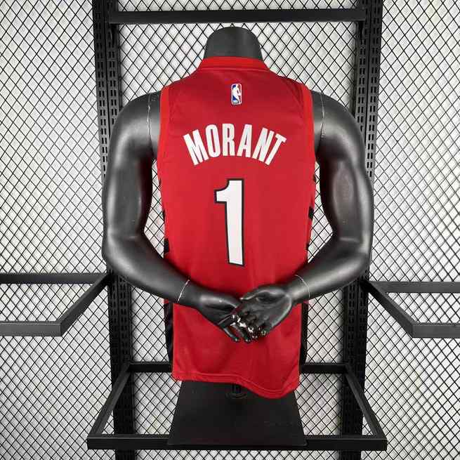 2026 Trail Blazers Red No. 1 MORANT NBA Jersey